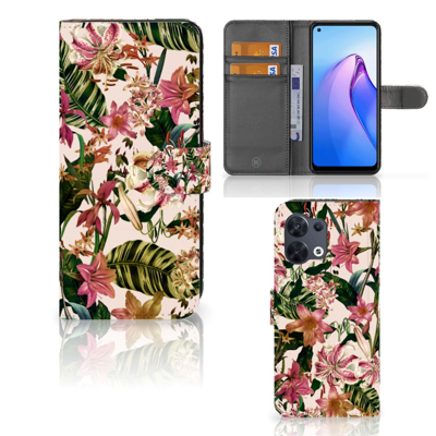 OPPO Reno8 Hoesje Flowers OPPO Reno8 Hoesje Flowers