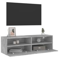 Tv-wandmeubel 100x30x30 cm bewerkt hout betongrijs - thumbnail