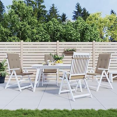 VidaXL Tuinstoelkussens 4 st hoge rug120x50x3 cm stof taupe