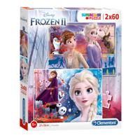 Clementoni puzzel 2x60pcs frozen 2 - thumbnail
