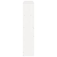 Hoofdbord met opbergruimte 140 cm massief grenenhout wit - thumbnail