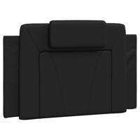 Bed met matras kunstleer zwart 90x190 cm - thumbnail