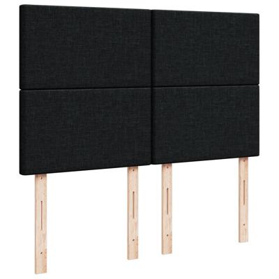 Boxspring met matras fluweel zwart 140x190 cm