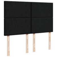 Boxspring met matras fluweel zwart 140x190 cm - thumbnail