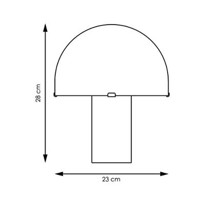 Light depot - tafellamp Mushroom metaal/glas - Outlet