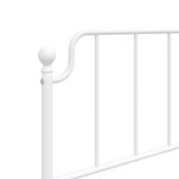 Bedframe met hoofd- en voeteneinde metaal wit 90x190 cm - thumbnail