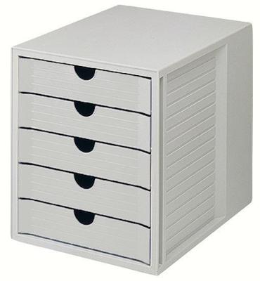 Han ladenblok met gesloten laden, lichtgrijs