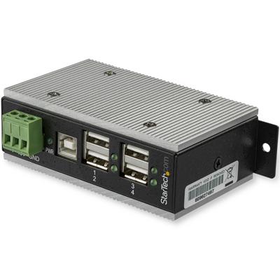 StarTech.com 4 poorts Industriële USB hub - USB 2.0 - 15kV ESD bescherming