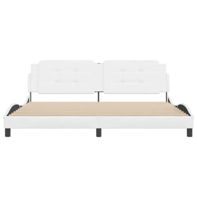 Bedframe zonder matras "Zadar" kunstleer wit 200x200 cm