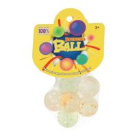 Stuiterballen Transparant Spikkel, 6st - thumbnail