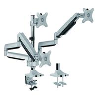 LogiLink BP0052 Tafelbeugel voor monitor Aantal monteerbare displays: 3 Display(s) 33,0 cm (13) - 81,3 cm (32) Zilver Kantelbaar, Zwenkbaar - thumbnail