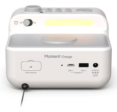 Pure Moment Charge Wekkerradio Sfeerverlichting, Draadloos opladen Katoenwit