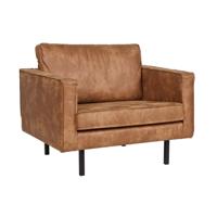 WOOOD Fauteuil 'Rodeo', kleur cognac - thumbnail
