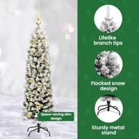 VidaXL Kunstkerstboom groen 150 cm pvc en staal en kunststof - thumbnail