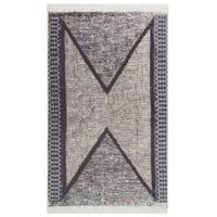 VidaXL Vloerkleed 160x230 cm katoen zwart en grijs - thumbnail