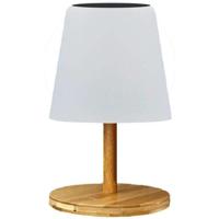 Tafellamp op zonne-energie en oplaadbaar - LUMISKY - STANDY MINI WOOD SOLAR - H25 cm - Warm wit en dimbaar witte LED - thumbnail