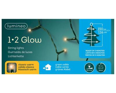 Lumineo Kerstverlichting 1-2 glow 150cm 126xled Lumineo Kerstverlichting 1-2 glow 150cm 126xled