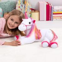 Pluchen eenhoorn knuffel met licht en geluid - thumbnail