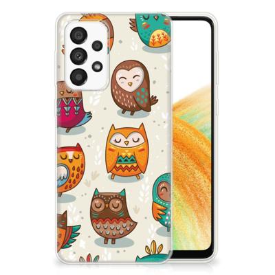 Samsung Galaxy A33 5G | TPU Hoesje | Vrolijke Uilen Samsung Galaxy A33 5G | TPU Hoesje | Vrolijke Uilen