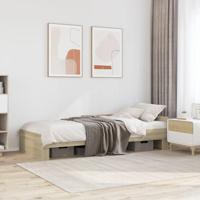 Bedframe bewerkt hout sonoma eikenkleurig 75x190 cm - thumbnail