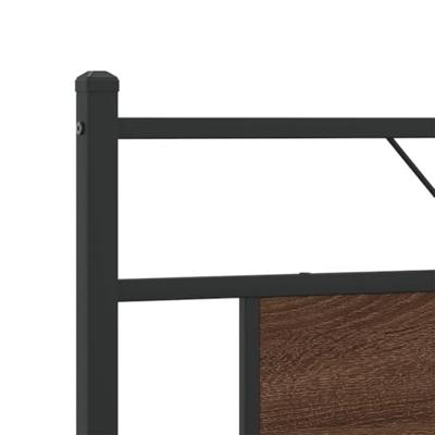 Bedframe zonder matras metaal bruin eikenkleur 183x213 cm