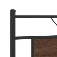 Bedframe zonder matras metaal bruin eikenkleur 183x213 cm - thumbnail