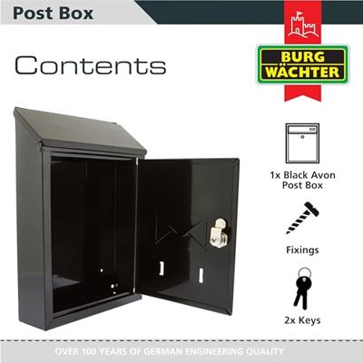 Brievenbus Avon - zwart