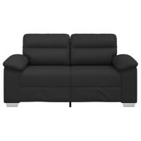 Tweezitsbank 120 cm kunstleer zwart - thumbnail