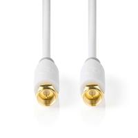 Nedis Satelliet- en Antennekabel | F-Male naar F-Male | 1 m | Wit | 1 stuks - CSBW41000WT10 CSBW41000WT10 - thumbnail