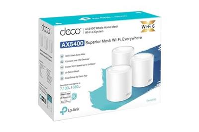 TP-Link Deco X60 AX5400 dual-band WiFi 6 Mesh Systeem (3-pack) Mesh router Wit - thumbnail