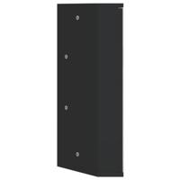 Badkamerkast met spiegel 30x24x60 cm zwart - thumbnail