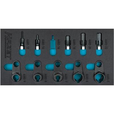 HAZET Gereedschapset voor uitlaatgassensor 163-611/10 · 10-delig · 22 · 24 · 14 · 17 · 19 HAZET Gereedschapset voor uitlaatgassensor 163-611/10 · 10-delig · 22 · 24 · 14 · 17 · 19