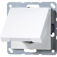 Jung A1520KLWW Wandcontactdoos met randaarde en klapdeksel Inzetstuk A 500, AS 500 Alpine-wit 1 stuk(s) - thumbnail