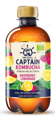The GUTsy Captain Kombucha Raspberry Lemonade