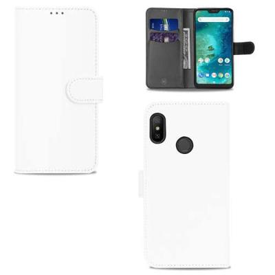 Xiaomi Mi A2 Lite Hoesje Wit met Pasjeshouder Xiaomi Mi A2 Lite Hoesje Wit met Pasjeshouder
