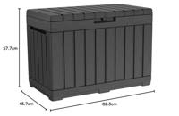 Opbergbox Kentwood - grijs - 190L - Leen Bakker - thumbnail