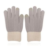 LGT JWLS Grijze Gebreide Dameshandschoenen - Extra Warme Voering - thumbnail
