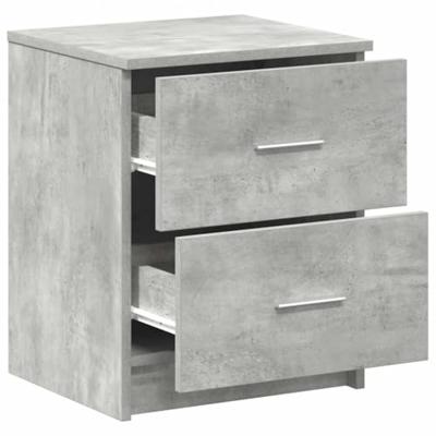Nachtkastjes 2 st met 2 lades 40x36x50 cm betongrijs