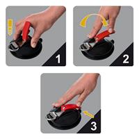 ProPlus zuignapbevestiging met ring en 2 s-haken - thumbnail