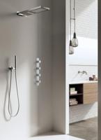 Regendoucheset Inbouw Hotbath Buddy Get Together Vierkant Glans Chroom Thermostaatkraan 4 Greeps Handdouche en Waterval - thumbnail