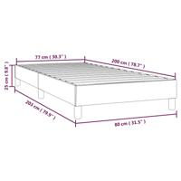 Boxspringframe stof donkerbruin 80x200 cm - thumbnail