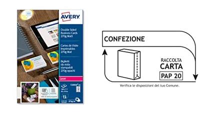 AVERY visitekaarten Quick&Clean 220 g/m² AVERY visitekaarten Quick&Clean 220 g/m²