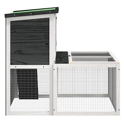 VidaXL Konijnenhok 102x90x84,5 cm massief grenenhout grijs