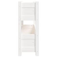 Plantenbak 77x25x66 cm massief grenenhout wit - thumbnail