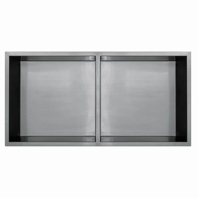 Inbouwnis Qisani Flow Dubbel Geborsteld RVS