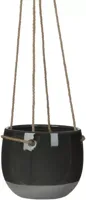 Mica Decorations Resa hangpot rond 16,5x13,5cm donkergrijs - thumbnail