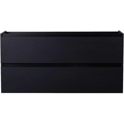 Wiesbaden Marmaris Onderkast 120x45 cm Mat Zwart met 2 Laden en Uitsparingen