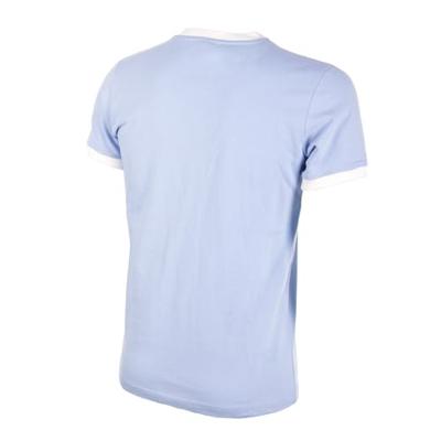 COPA Uruguay 1970&apos;s Retro Voetbalshirt Blauw Wit - thumbnail
