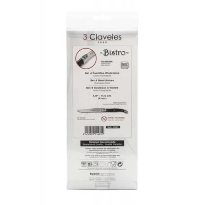 Vleesmessenset 3 Claveles Bistro 11,5 cm (4 Stuks)