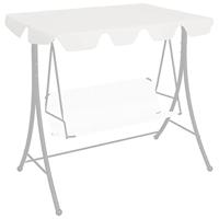 VidaXL Vervangingsluifel voor schommelbank 188/168x145/110 cm wit - thumbnail